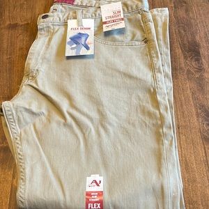 Arizona brand slim straight flex twill